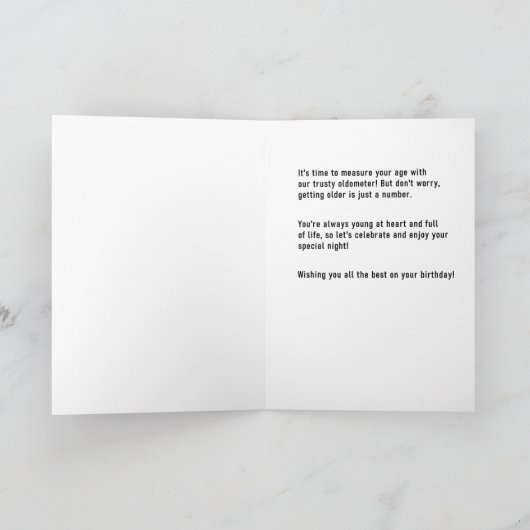57歳の誕生日オールドメーターカード サンキューカード (内部)