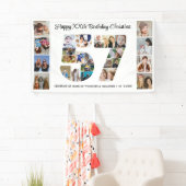 57歳の誕生日パーティーナンバー57フォトコラージュ 横断幕 (インサイチュ)