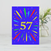 57歳の誕生日パーティー招待状 爆発 招待状 (スタンド正面)