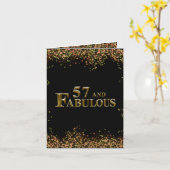57歳の誕生日 カード (黄色い花)