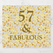 57歳の誕生日 スパークリングワインラベル (シングルラベル)