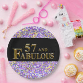 57歳の誕生日 ペーパープレート (パーティー)