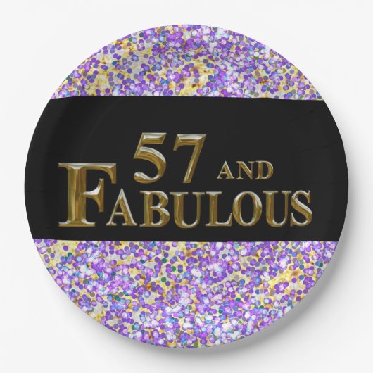 57歳の誕生日 ペーパープレート (正面)