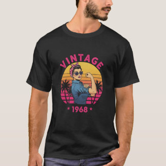 57歳の誕生日 1968年 ヴィンテージ 57歳の誕生日 女性 Tシャツ