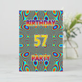 57歳サイケデリックの誕生日パーティーへの招待 招待状 (スタンド正面)
