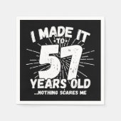 57歳皮肉ミームおもしろい57誕生日 スタンダードカクテルナプキン (正面)