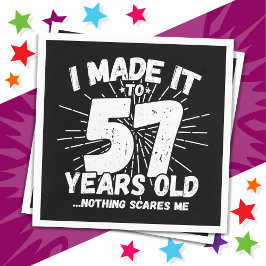 57歳皮肉ミームおもしろい57誕生日 スタンダードカクテルナプキン