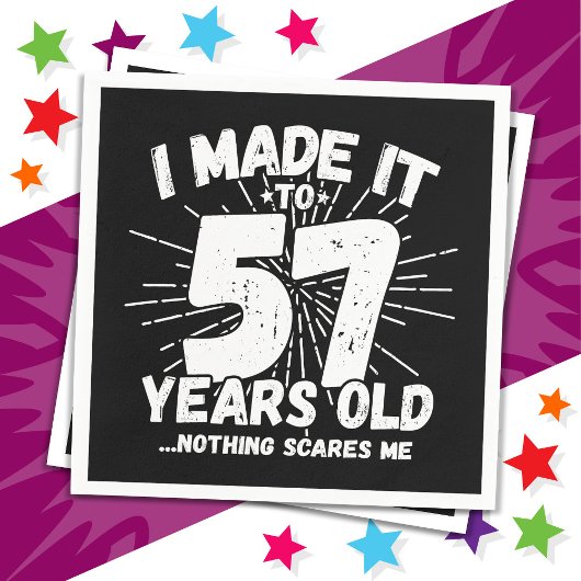 57歳皮肉ミームおもしろい57誕生日 スタンダードカクテルナプキン