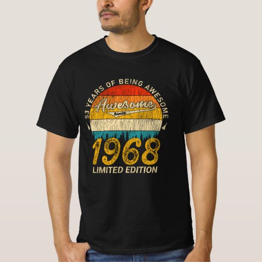 57歳1968年レトロ57素晴らし番目の誕生日 Tシャツ (正面)