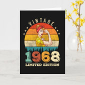 57歳1968年ヴィンテージ57誕生日女性 カード (黄色い花)