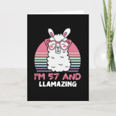 57歳Bday Llamazing 57誕生日Llama カード (正面)
