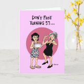 57番目おもしろいの誕生日グリーティングカード カード (黄色い花)