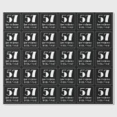 57番目の誕生日-インスパイアアールデコ検索"57",名前 ラッピングペーパー (フラット)