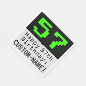 57番目の誕生日- Nerdy / オタク系のスタイル"57" & Name スタンダードランチョンナプキン (角)