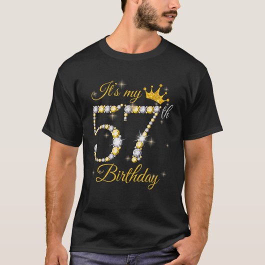 57誕生日クイーンギフト57歳のCro Tシャツ (正面)