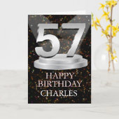 57誕生日スポットライト名刺追加 カード (黄色い花)