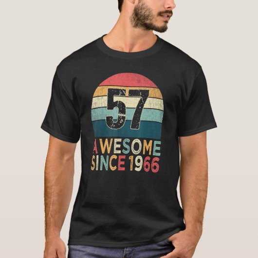 57誕生日ヴィンテージレトロ57歳素晴らしS Tシャツ (正面)