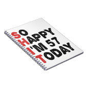 57誕生日嬉しい私は57今日のギフトおもしろい ノートブック (右側)