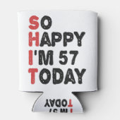 57誕生日嬉しい私は57今日のギフトおもしろい 缶クーラー (裏面)