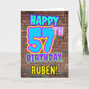 57誕生日-おもしろい、アーバングラフィティインスパイアルック カード