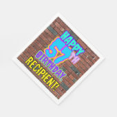 57誕生日~おもしろい、アーバングラフィティインスパイアルック スタンダードランチョンナプキン (角)