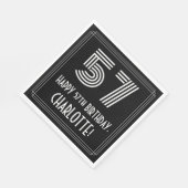 57誕生日:インスパイアアールデコ検索"57" +名前 スタンダードランチョンナプキン (角)