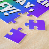 57誕生日: カラフル、おもしろいレインボーパターン# 57 ジグソーパズル (側面)