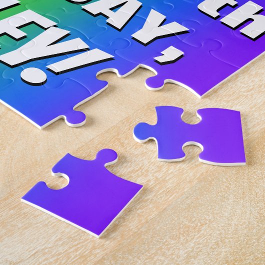 57誕生日: カラフル、おもしろいレインボーパターン# 57 ジグソーパズル (側面)