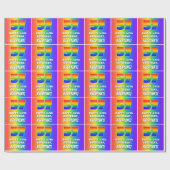 57誕生日: カラフル、おもしろいレインボーパターン# 57 ラッピングペーパー (フラット)