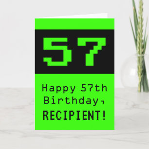 57誕生日：ネディ/オタク系のスタイル「57」と名前 カード