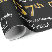 57誕生日：豪華エレガントなフェイク金ゴールドルック# ラッピングペーパー (ロールコーナー)