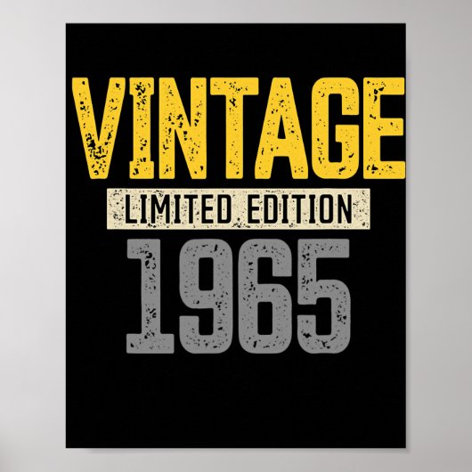 57誕生日sメンズヴィンテージ1965 57th ポスター (正面)