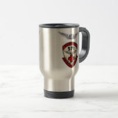 571st CREWMEMBERの翼が付いているDUSTOFFの単位パッチ トラベルマグ (正面右)