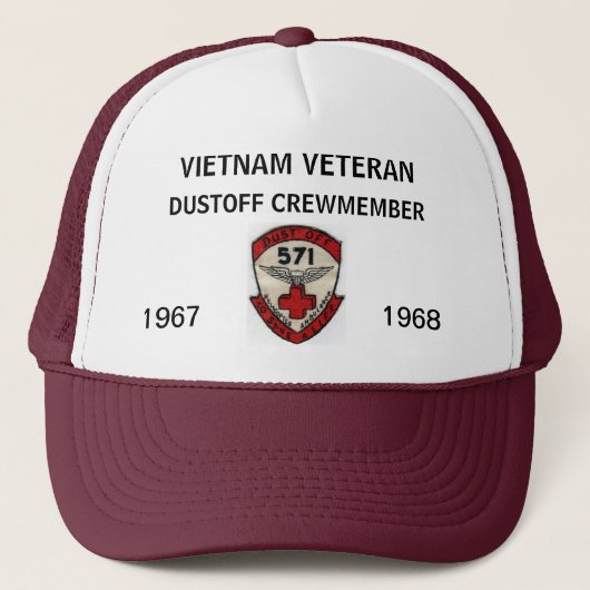 571st DUSTOFF CREWMEMBERの網の帽子 キャップ (正面)