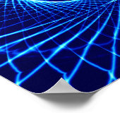 578627 BLUE SPIRAL SWIRL DIGITAL ART BACKGROUND PA ポスター (角)