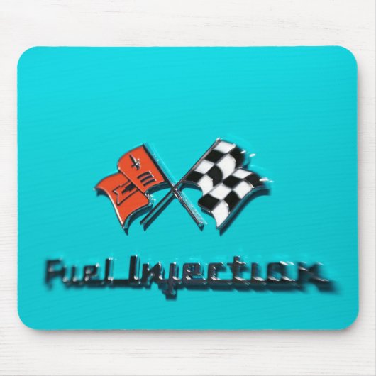 57 Chevyの燃料噴射装置のバッジのマウスパッド マウスパッド (正面)