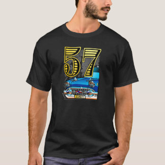 57 Chevy車の漫画 Tシャツ