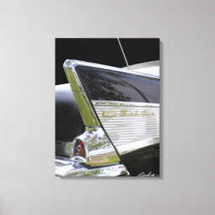 「57 Chevy Bel Air "ひれ" キャンバスプリント