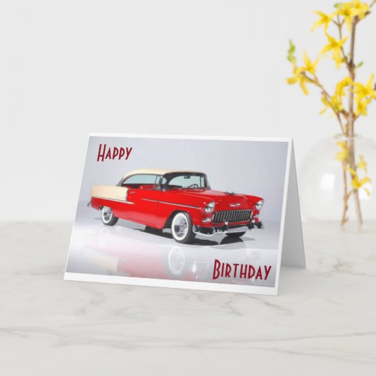 57 CHEVY-TO GREETNESS MAN カード (黄色い花)