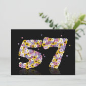57thバースデーパーティー、花の文字 招待状 (スタンド正面)