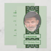 57th Birthday Party Invitation写真と 招待状 (正面/裏面)