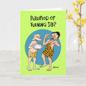 58おもしろい番目の誕生日 カード (黄色い花)