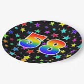 58イベント:はっきりした,おもしろい,虹カラフル58 ペーパープレート (アングル)