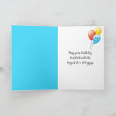 58サイケデリック誕生日の3D抽象芸術 カード (内部)