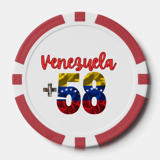 58ベネズエラプライド本場ベネズエラ根 ポーカーチップ (正面)