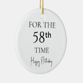 58回目のお誕生日おめでとう セラミックオーナメント (右)