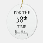 58回目のお誕生日おめでとう セラミックオーナメント (左)
