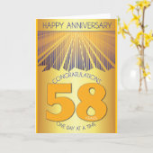 58回目の断酒記念日 | ゴールデンレイ12ステップ カード (黄色い花)