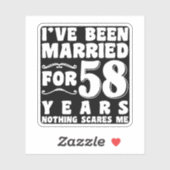 58年間の結婚記念日のプレゼント シール (シート)