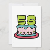 58歳のお誕生日ケーキ カード (正面)